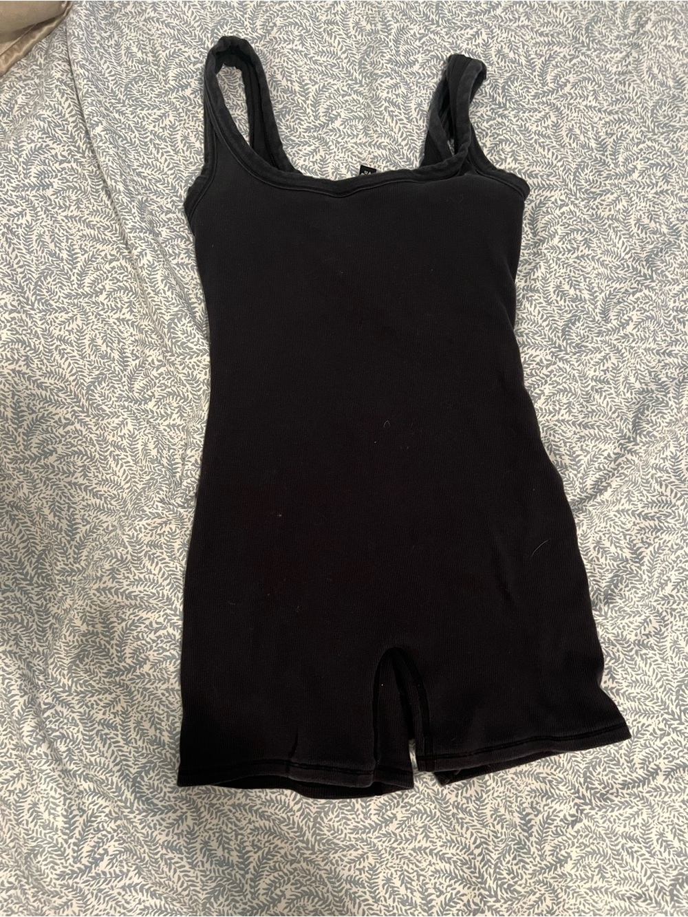 SKIMS Black Ribbed Romper